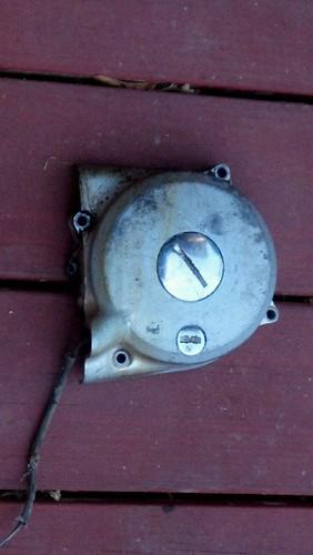 1973 honda tl125 left side front engine cover coil