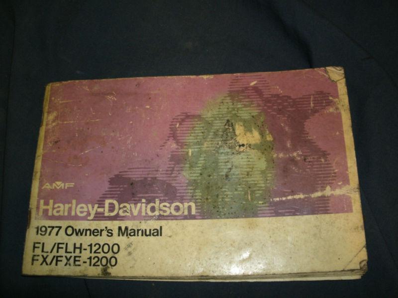 Harley davidson 1977 owners manual fl flh fx fxe 1200