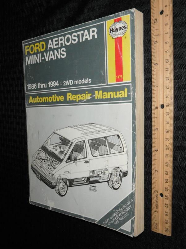 Haynes ford aerostar mini-vans 1986-94 auto repair manual #1476