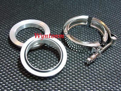 2.5" v-band flange kit aluminum turbo charge pipe 