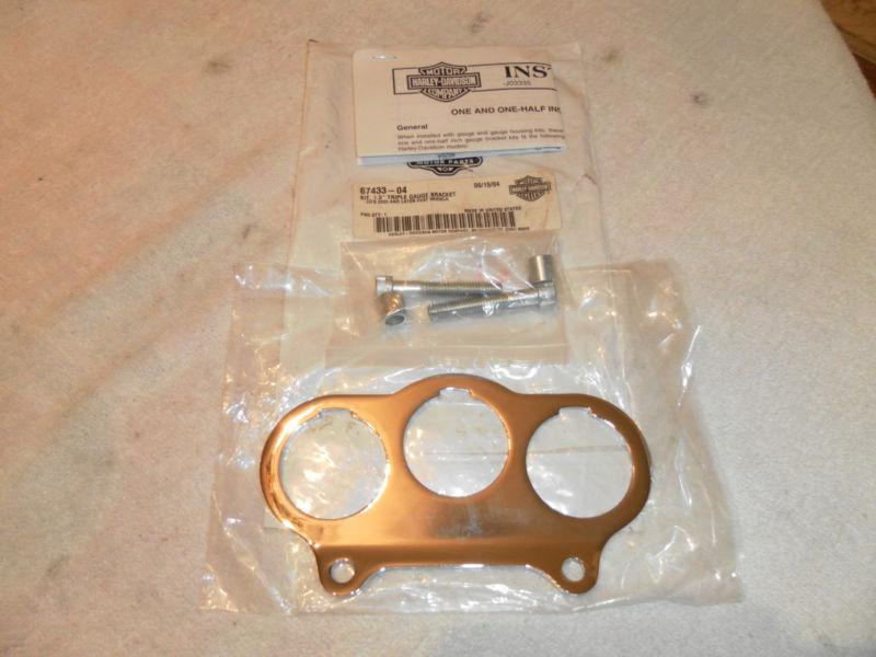 Harley softail triple gauge bracket kit new