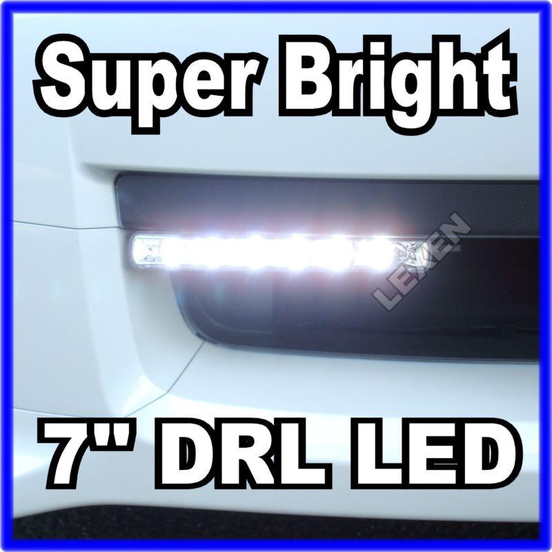 Drl w13 led white 2x slim daytime running lights fog hid head smd power xenon b