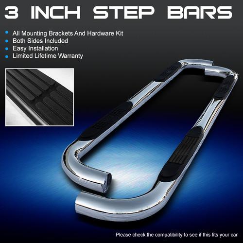 04-06 tundra double cab 3" polished stainless steel side step bar running board