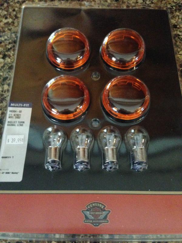 Harley davidson bullet turn signal lens set brand new, never used