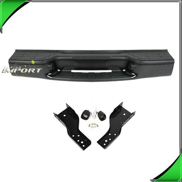 98-04 s10 blazer jimmy bravada blk rear step bumper w/ pad replacement assembly