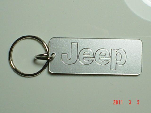 Jeep key chain fob silver & chrome rubicon laredo wrangler liberty cherokee