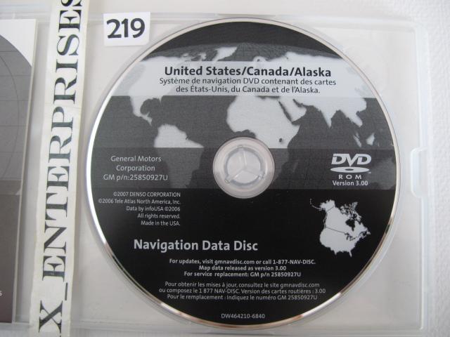 Oem cadillac dts srx navigation dvd # 927 3.00 map edition © 9/2007 edition 2008