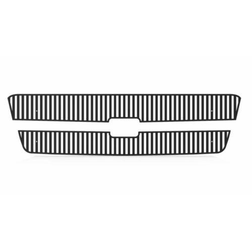 Chevy silverado hd 03-04 vertical billet black powdercoat grill insert cover