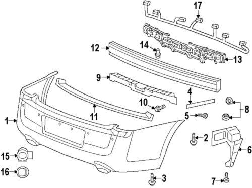 Chrysler oem 5182279ab rear bumper-support bracket