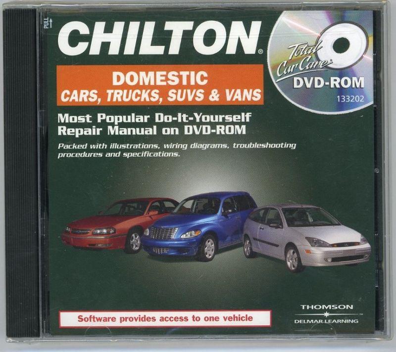 Chilton  domestic cars,trucks,suvs,vans 2000-2005 repair manual on dvd new