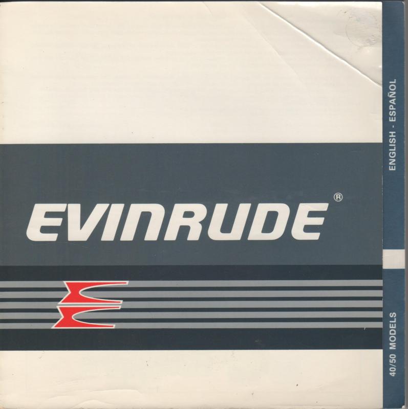 1987 evinrude outboard 40/50 owners/operator manual p/n 210635 (897)