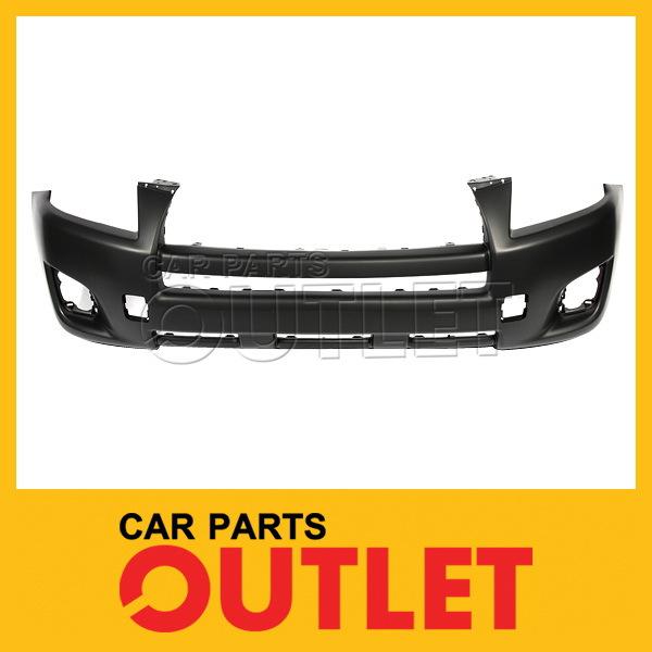 09 10 11 rav4 sport front bumper primed black plastic w/ wheelopening flare hole