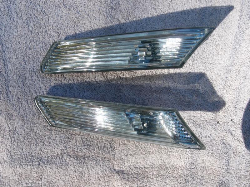 Oem porsche 911 997 euro clear / smoked side marker lens light set left & right 