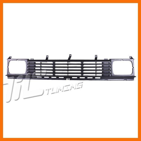 86 87 nissan pickup front grille ni1200104 unpainted black plastic hardbody 2wd