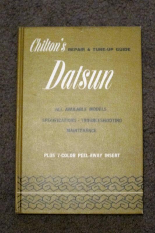 1968 chilton's datsun repair and tune up guide book with color inserts, diagrams