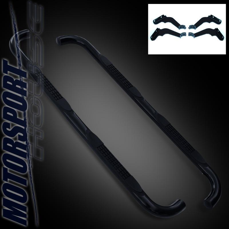 2006-2010 hummer h3 sport utility 4 dr black side step nerf bar bars pair lh+rh 