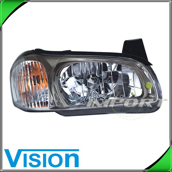 Passenger right side headlight lamp assembly w/black bezel 00-01 nissan maxima