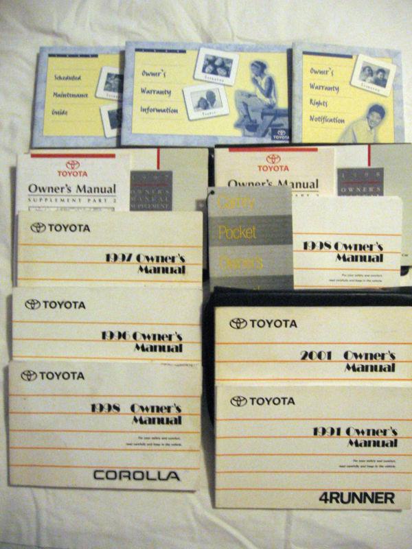 Assortment of toyota owner's manuals