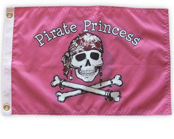 Pirate princess flag - pink 3' x 5' 690