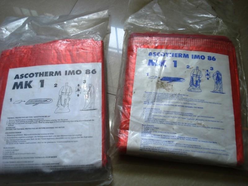 2 pieces ascotherm imo 86 mk1 thermal protective aid - never used old stock (4)
