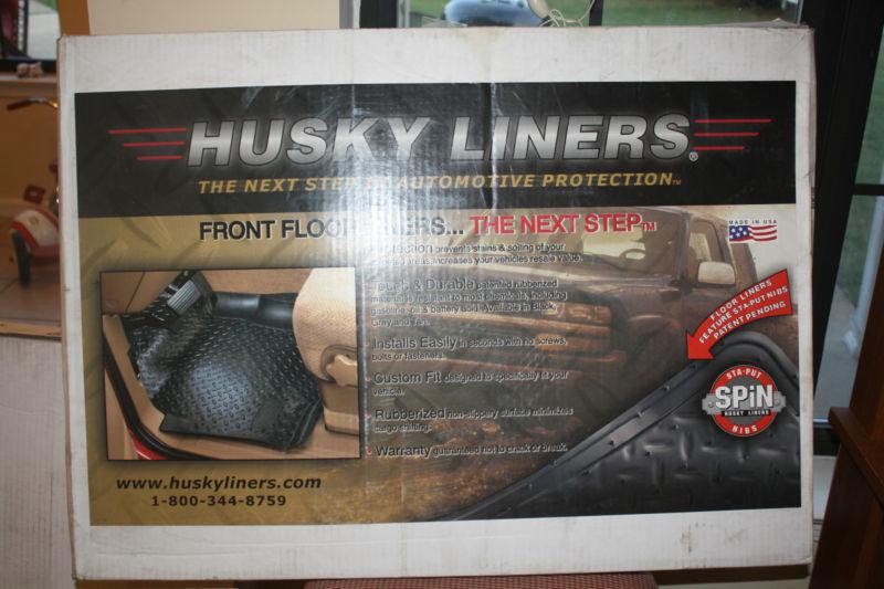 Husky liners floor mats front new gray yukon full size truck 31302