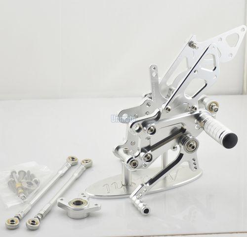 Silver cnc adjuster footrest racing rearset for honda cbr600rr 2003-2006 f5