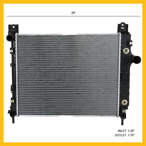 00-04 dodge dakota durango radiator ch3010286 auto 2.5 l4 3.9 v6 5.9 v8 new 2294