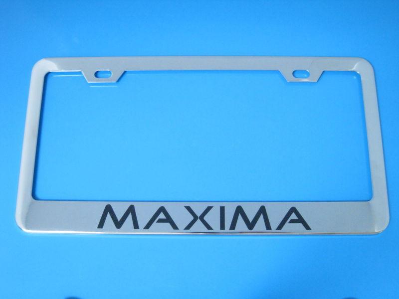 Nissan maxima superior chrome license frame + screw caps