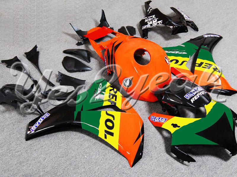 Injection molded fit fireblade cbr1000rr 08-11 repsol orange fairing zh214