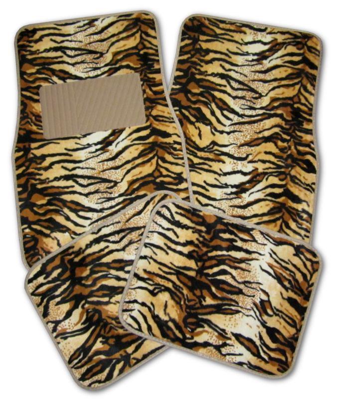 New gold tiger car truck auto interior floor mats set #3