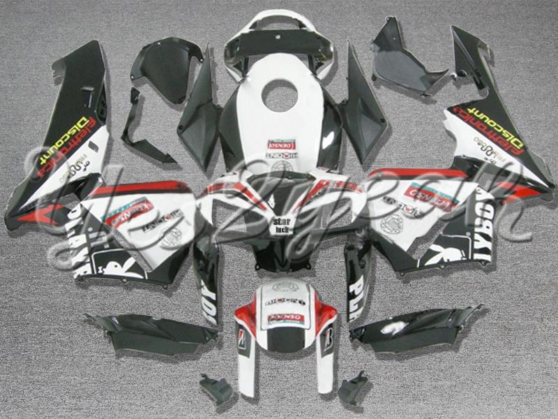 Injection molded fit 2005 2006 cbr600rr 05 06 white black fairing zn1058