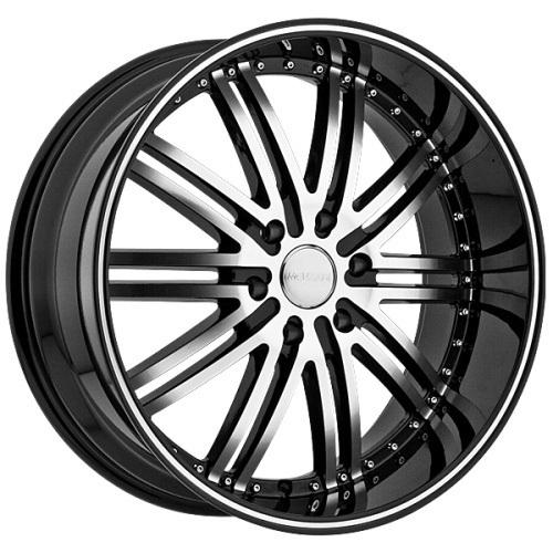 20" x 8.5" & 20" x 10" black menzari z08 vim 5x120 camaro rims staggered wheels