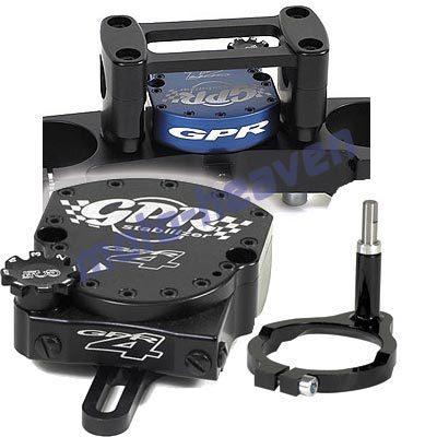 Gpr v4 dirt steering damper kawasaki kx250f 2006-2008 fat bar pro kit black 0013