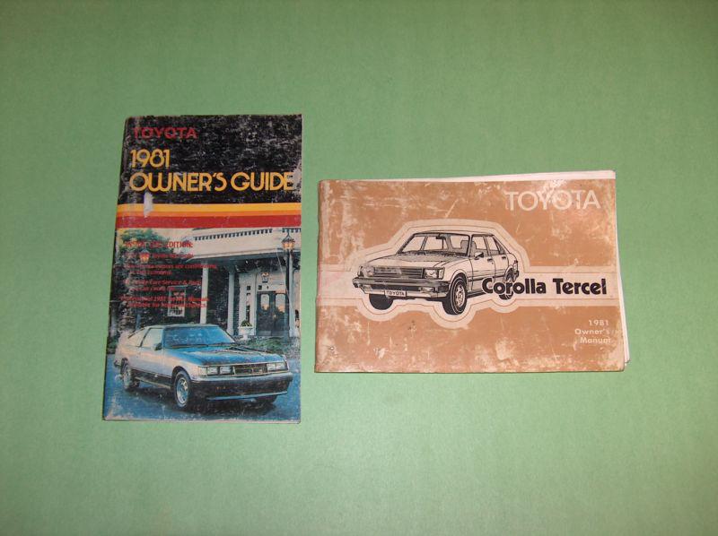 1981 toyota corolla owners manual & owners guide