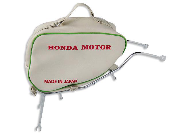 Honda supercub c50 c65 c70 c90 c 50 65 70 90 legshield bag & chrome race "green"