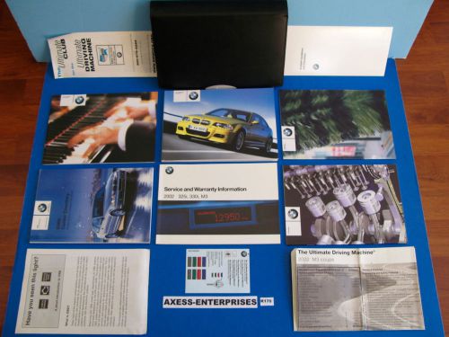 02 2002 bmw 3-series e46 m3 coupe owners manuals drivers books set + case # k170