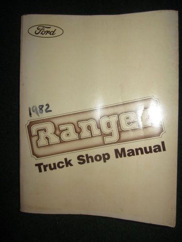 1982 ford truck service repair shop manual ranger