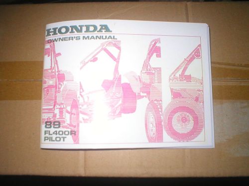 Honda fl400 pilot owners manual,copy