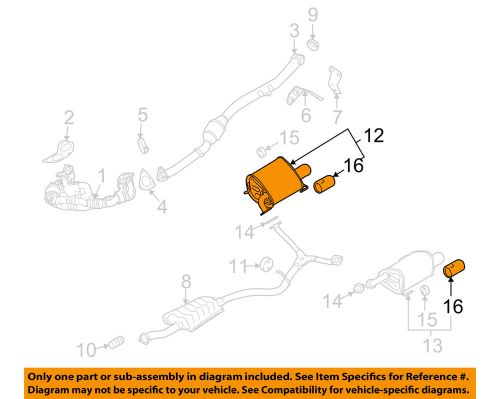 Subaru oem 08-09 outback 2.5l-h4-muffler 44380ag21a