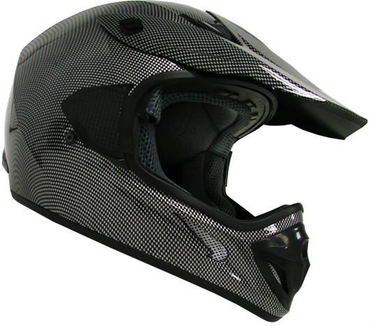 Adult carbon fiber dirt bike atv motocross mx helmet~xl/xlarge