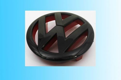 Gloss black &amp; red back front grille emblem badge vw jetta mk6 gli tdi se 2.5 2.0