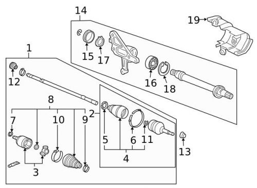 Genuine 1995-2012 acura boot kit clamp 44329-sv4-305