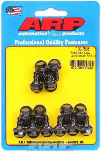 Arp valve cover fastener bolt hex head black oxide 14 pc p/n 100-7506