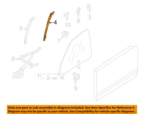 Subaru oem 02-07 impreza front door-sash channel left 61240fe070