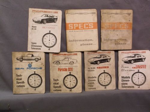 Seven vintage porsche pocket manuals