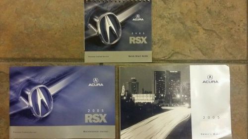 2005 acura rsx owners manual with quick start guide