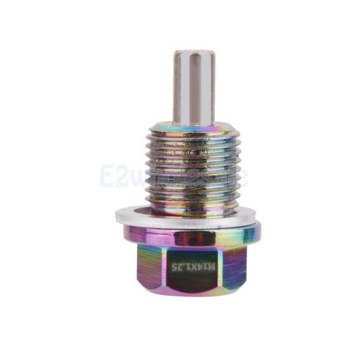 M14x1.25 anodized magnetic screw engine oil pan drain bolt plug multicolor