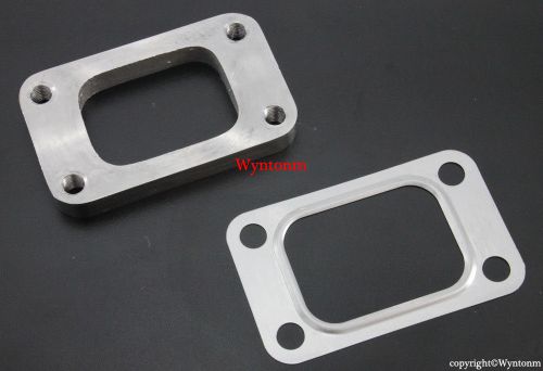 T25 t28 gt25 gt28 turbo inlet tapped 1/2&#034; mild flange m8 x 1.25 + ss gasket