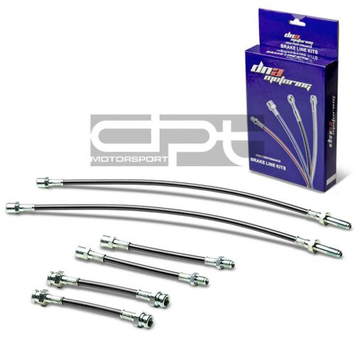 Jetta mk3 replacement front/rear stainless hose black pvc coated brake lines kit