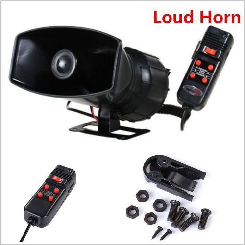 Buy Auto Car Alarm PA Sound Super Loud 5 Tone Siren With Microphone